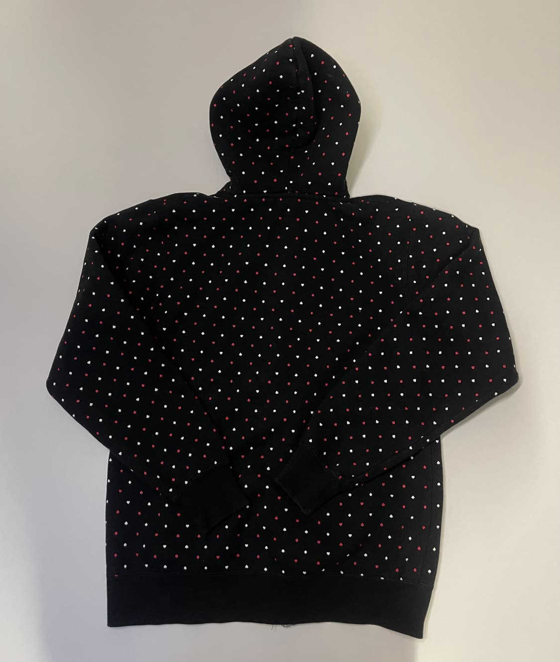 00s STUSSY 스투시 카드 패턴 후드 집업 M 상품이미지6