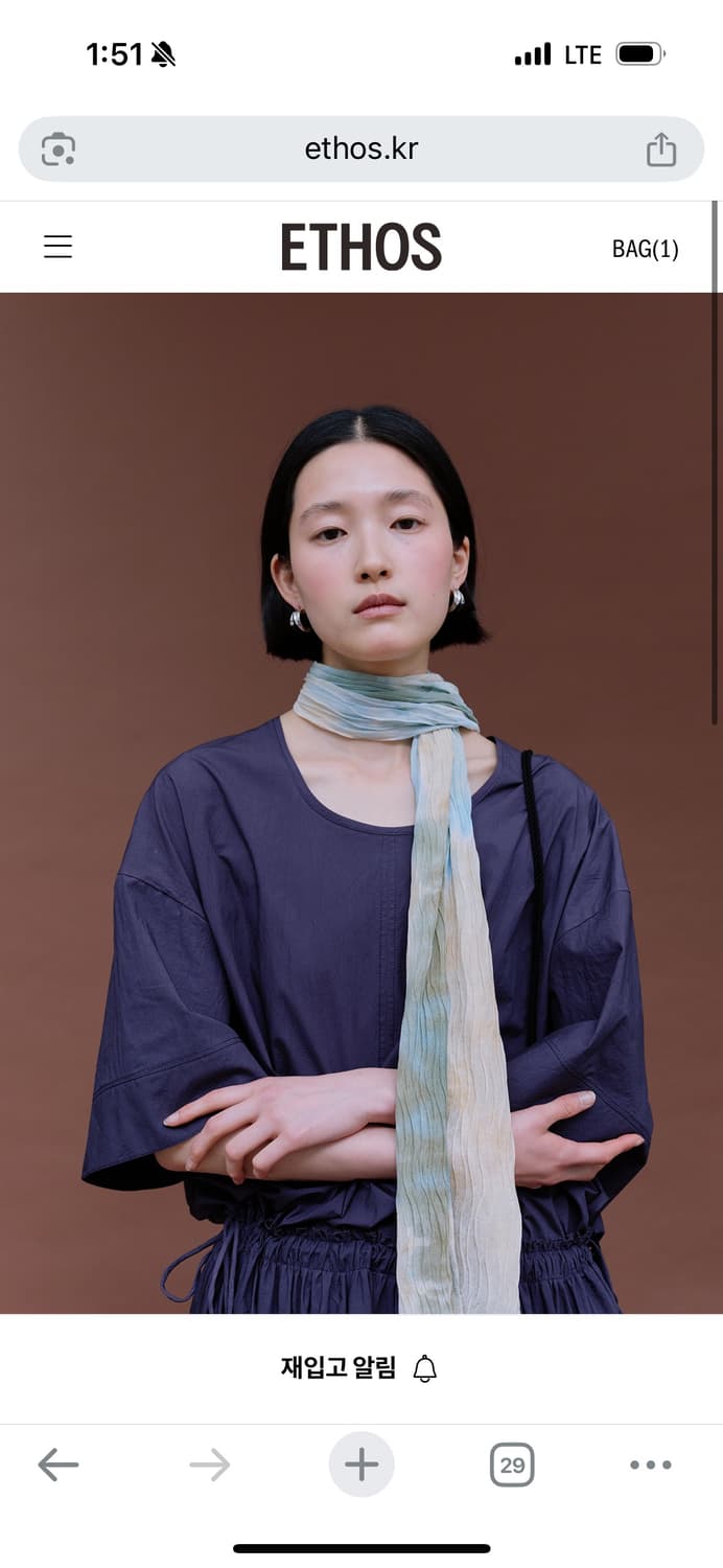 새) 에토스 MEG STRING DRESS 퍼플네이비 상품이미지4