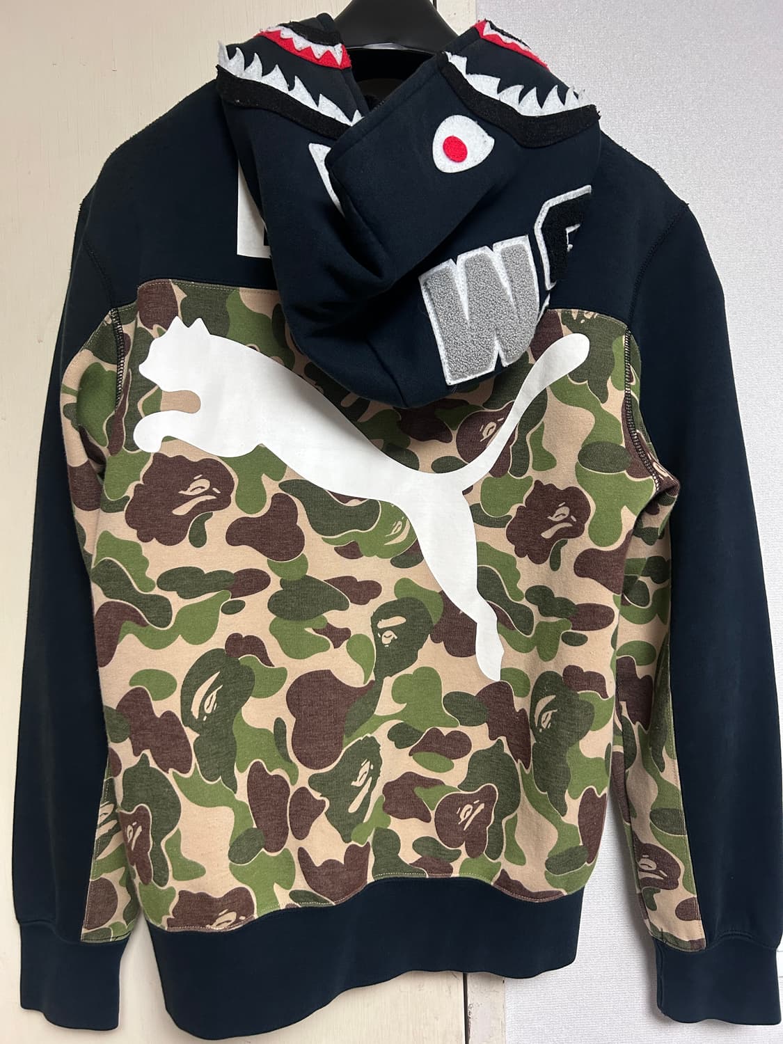 PUMA × BAPE 콜라보 샤크 후드집업 녹계 상품이미지2