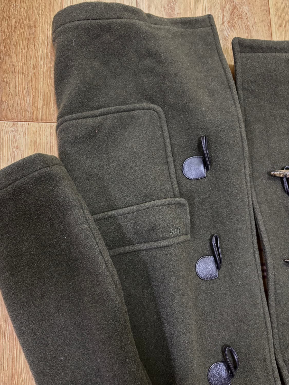 Lee 카키색 빈티지 더플코트 롱코트 상품이미지7