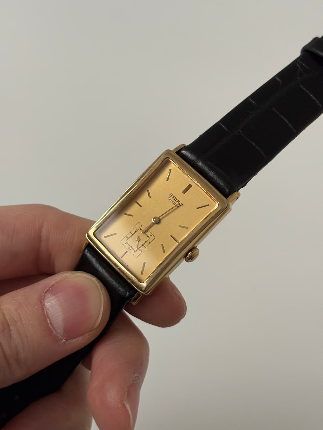 세이코 1980년대 Chariot 골드 탱크 쿼츠 남성 상품이미지3