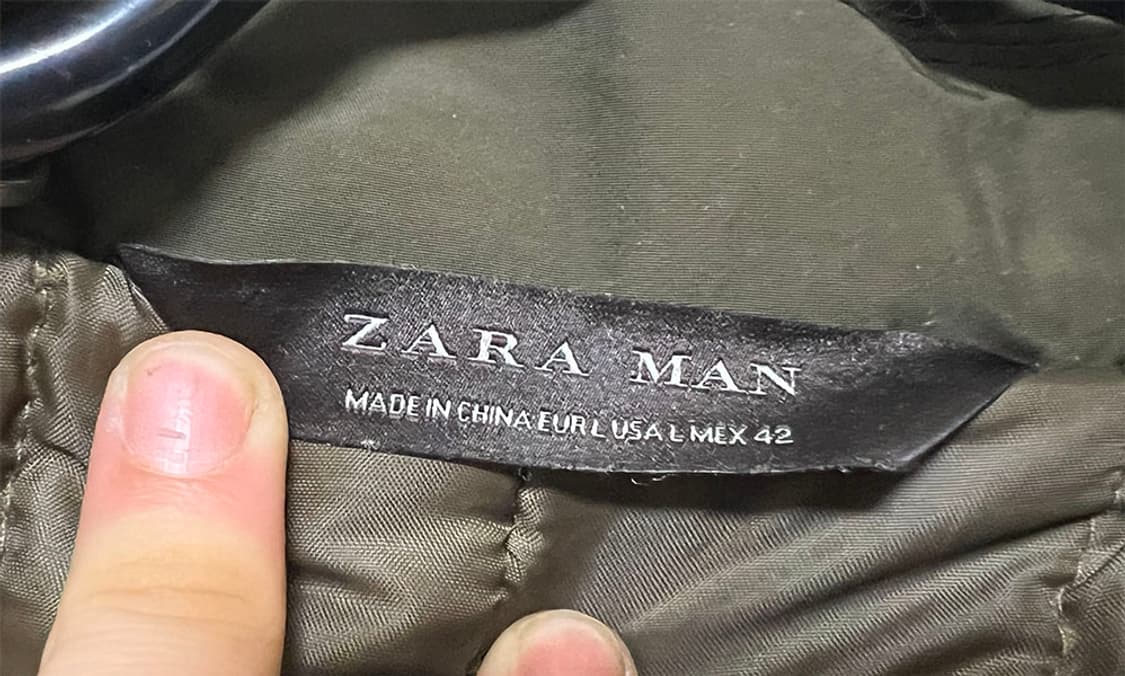 ZARA 자라 남자 블루종점퍼 항공점퍼 누빔 추동 L 100 상품이미지3