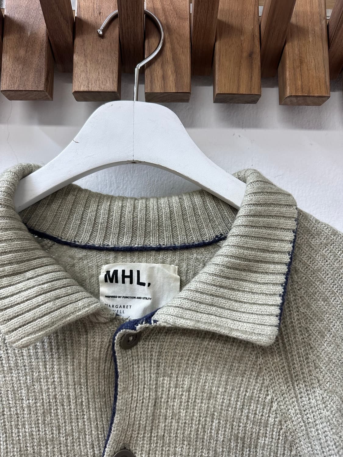 Margaret Howell 마가렛호웰 코튼 울 혼방 니트 가디건 집업 상품이미지2