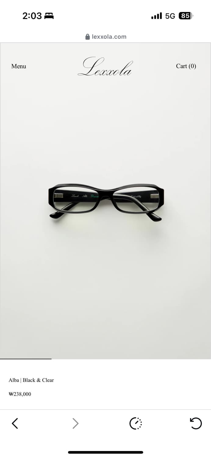 Lexxola Alba Black & Clear 안경테 상품이미지6