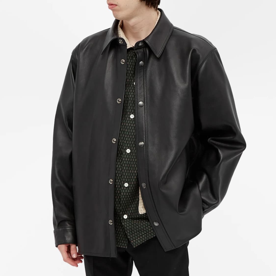 아크네 스튜디오 라크 나파 램스킨 오버셔츠 레더자켓 48 상품이미지1