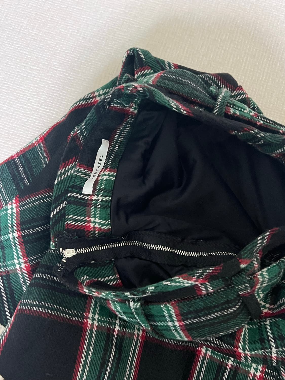 기모 체크 a라인 스커트 상품이미지4