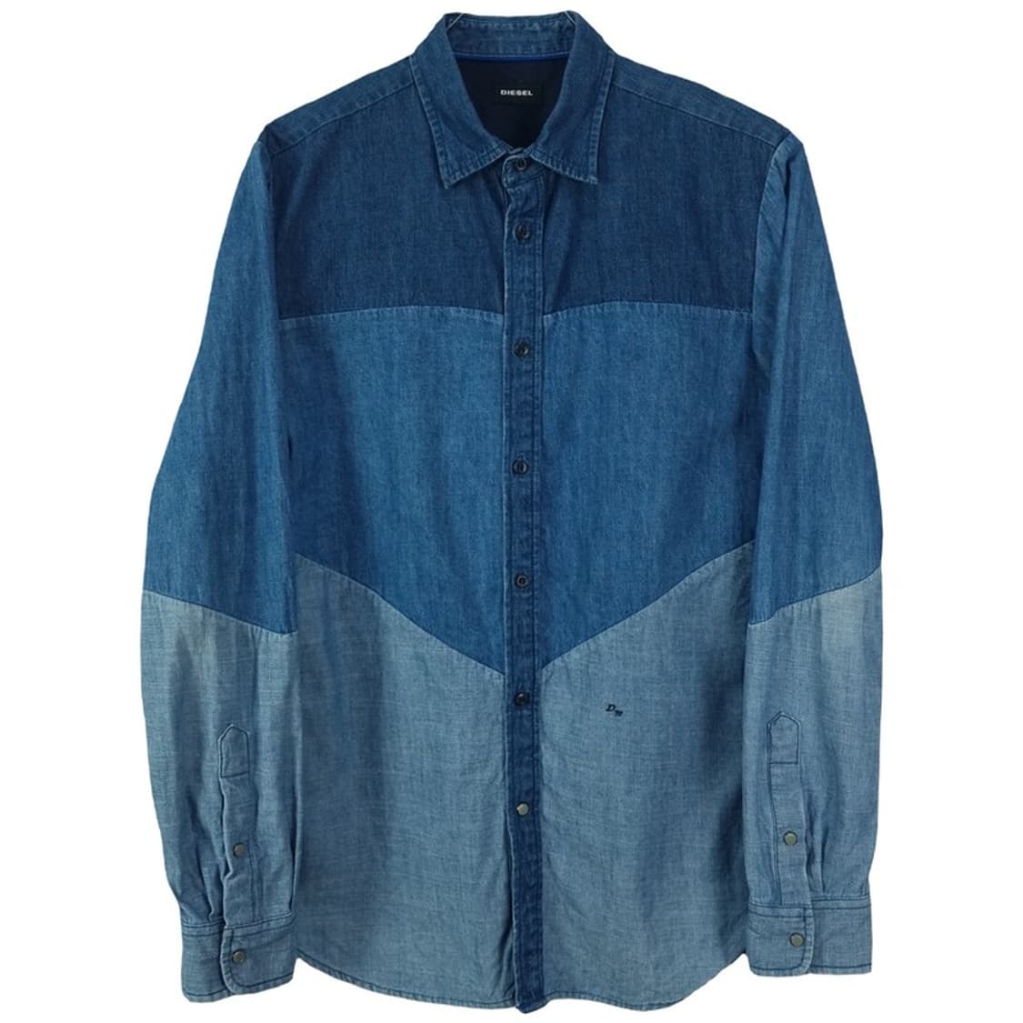 [디젤] 컬러 블럭 배색 데님 셔츠 P01428 상품이미지2