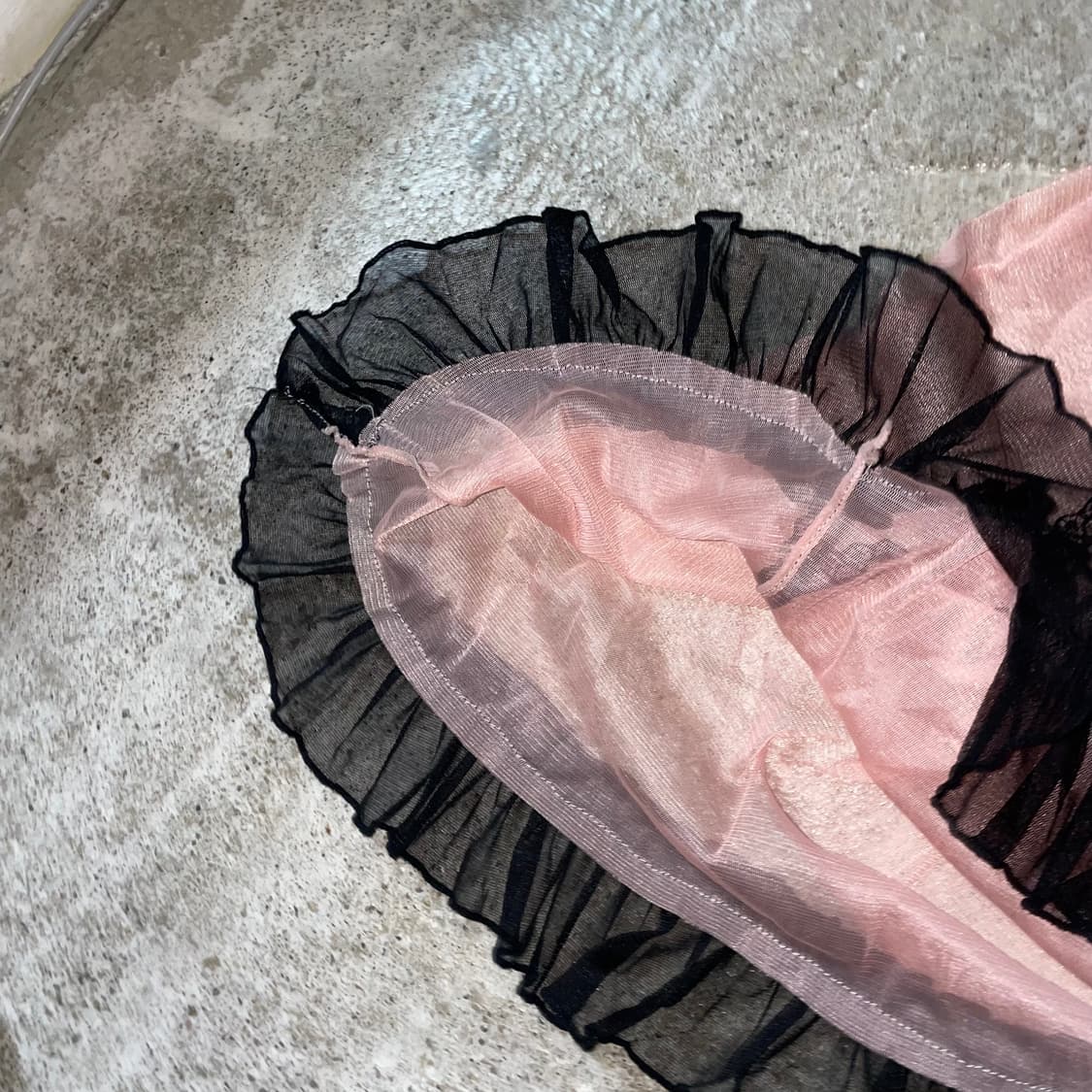 갸루 락 펑크 시스루 레이스 슬립 슬리브리스 원피스  상품이미지2