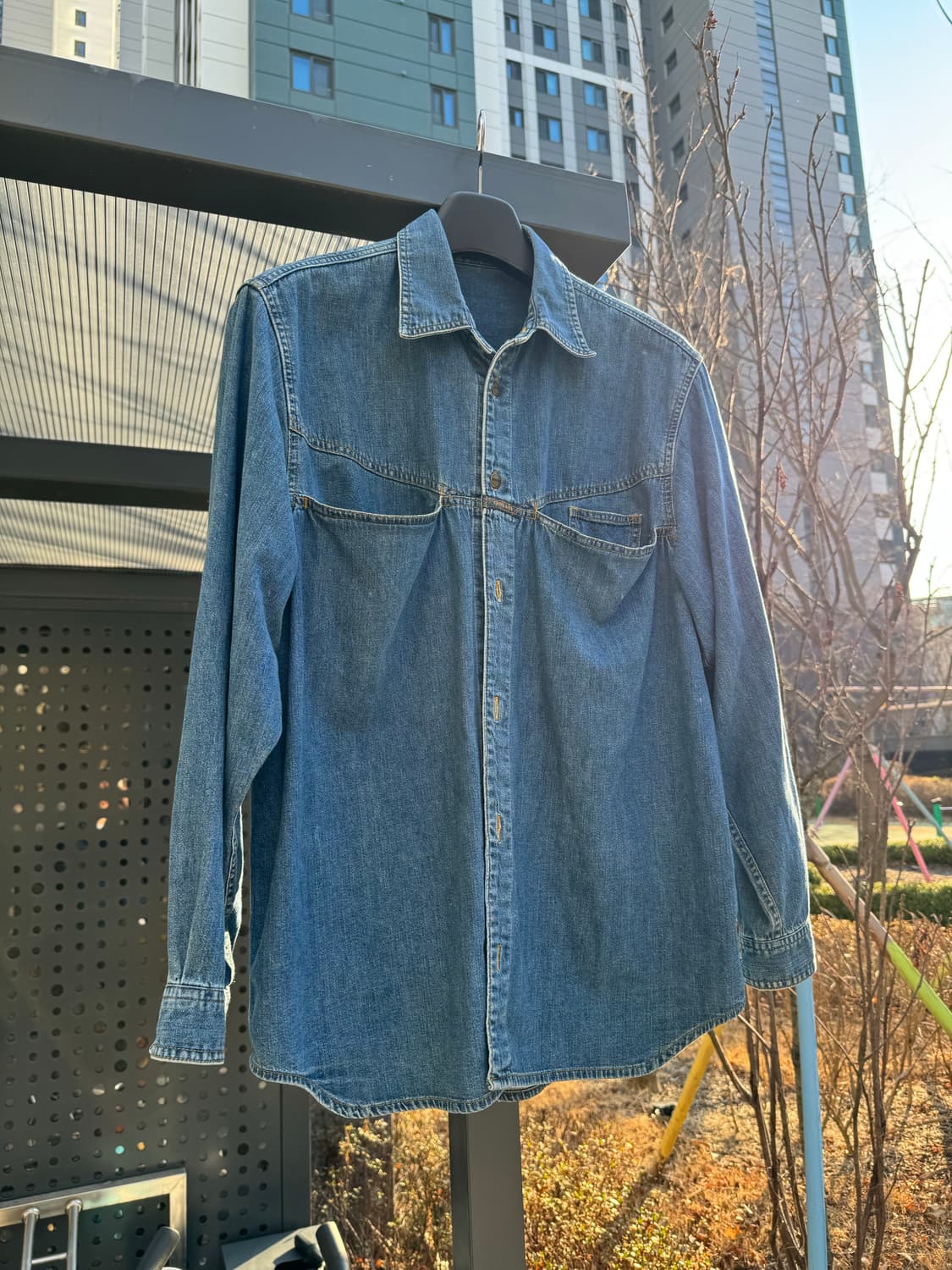90s-00s 마리떼 프랑소와 저버 데님 셔츠 상품이미지1