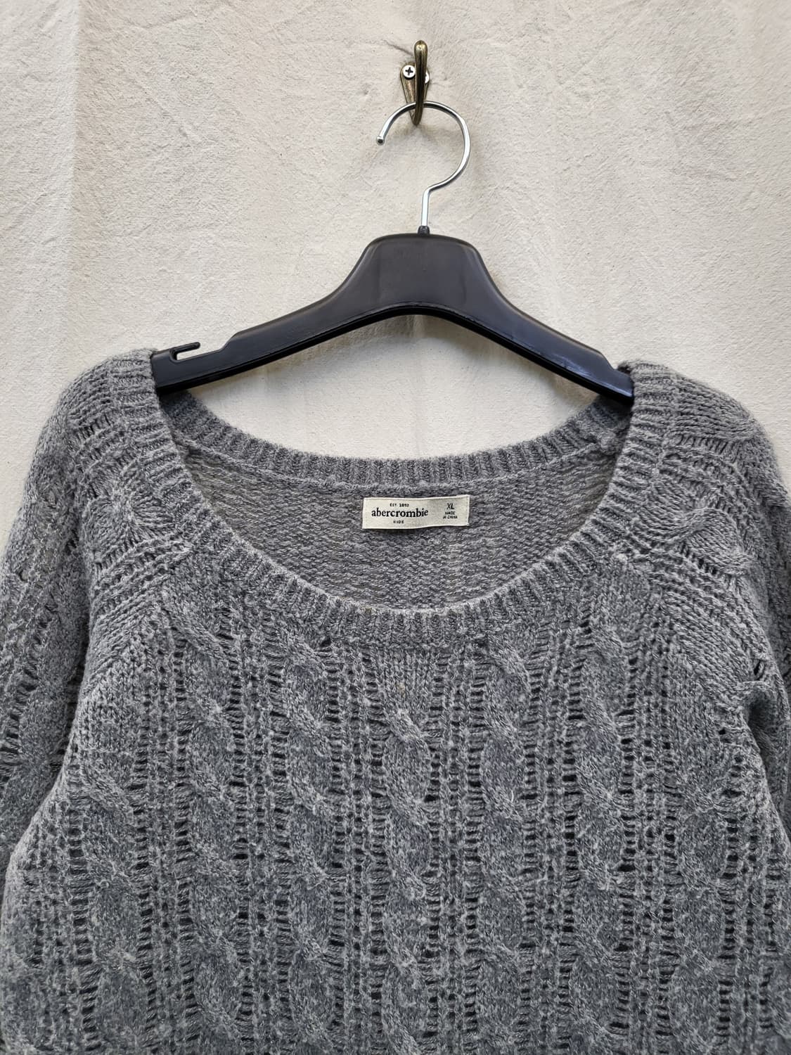 아베크롬비 케이블 니트 스웨터 그레이 상품이미지3
