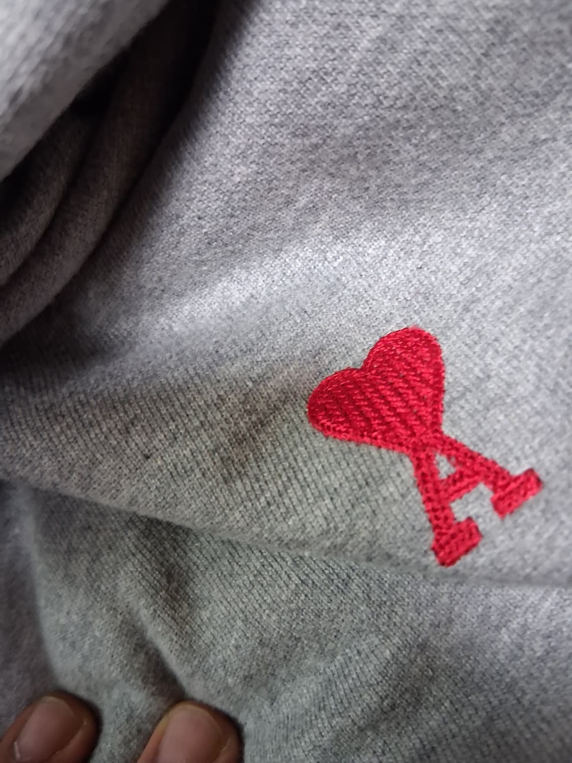 아미 후드티 XL 그레이 네이비 상품이미지9