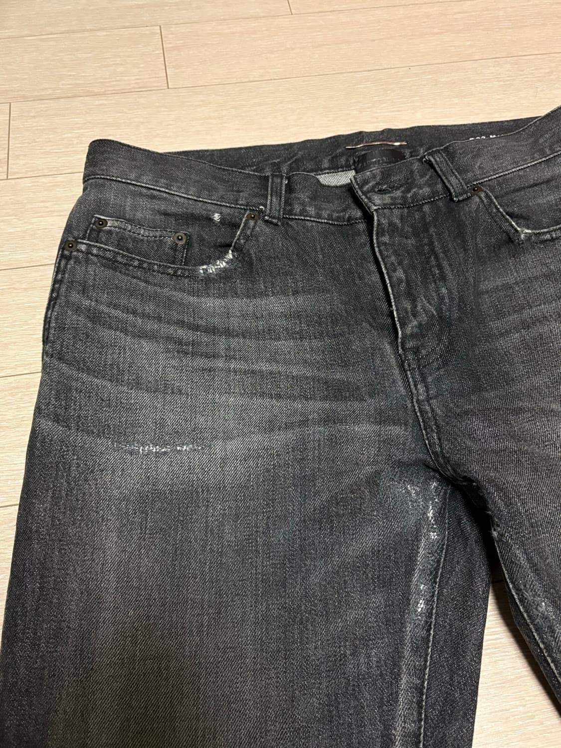 (32) 18ss 생로랑 블랙 디스 데님 팬츠 진 상품이미지4