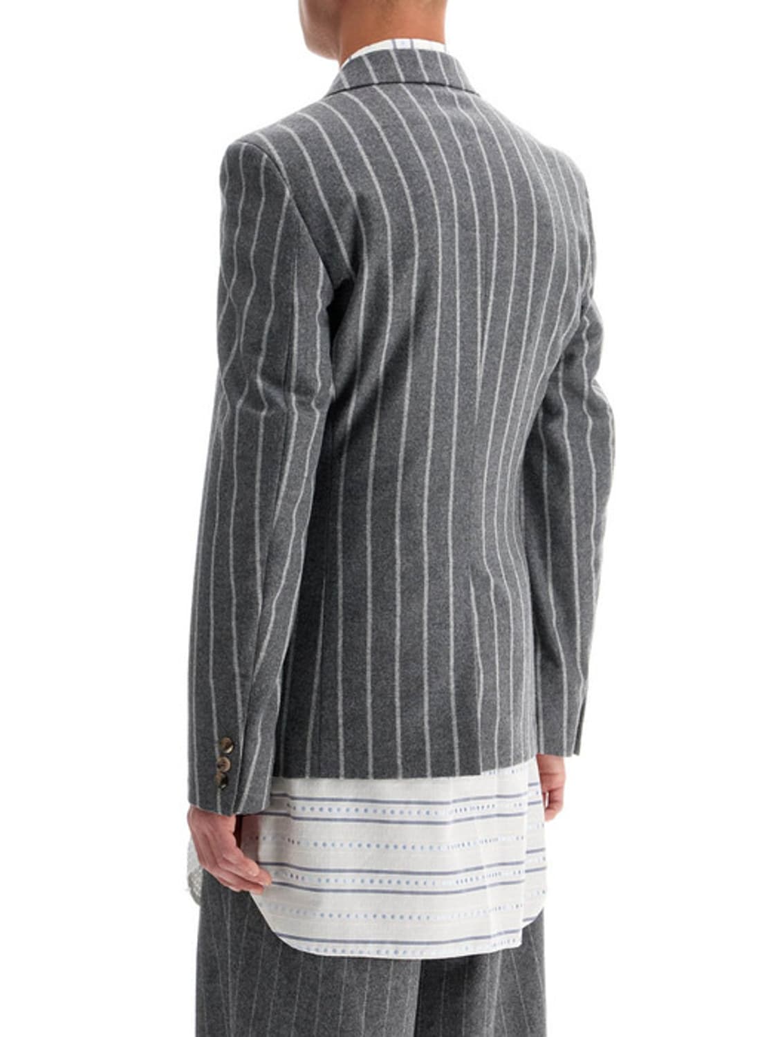 24aw 꼼데가르송 옴므플러스 스트라이프 버튼 자켓 m 상품이미지3