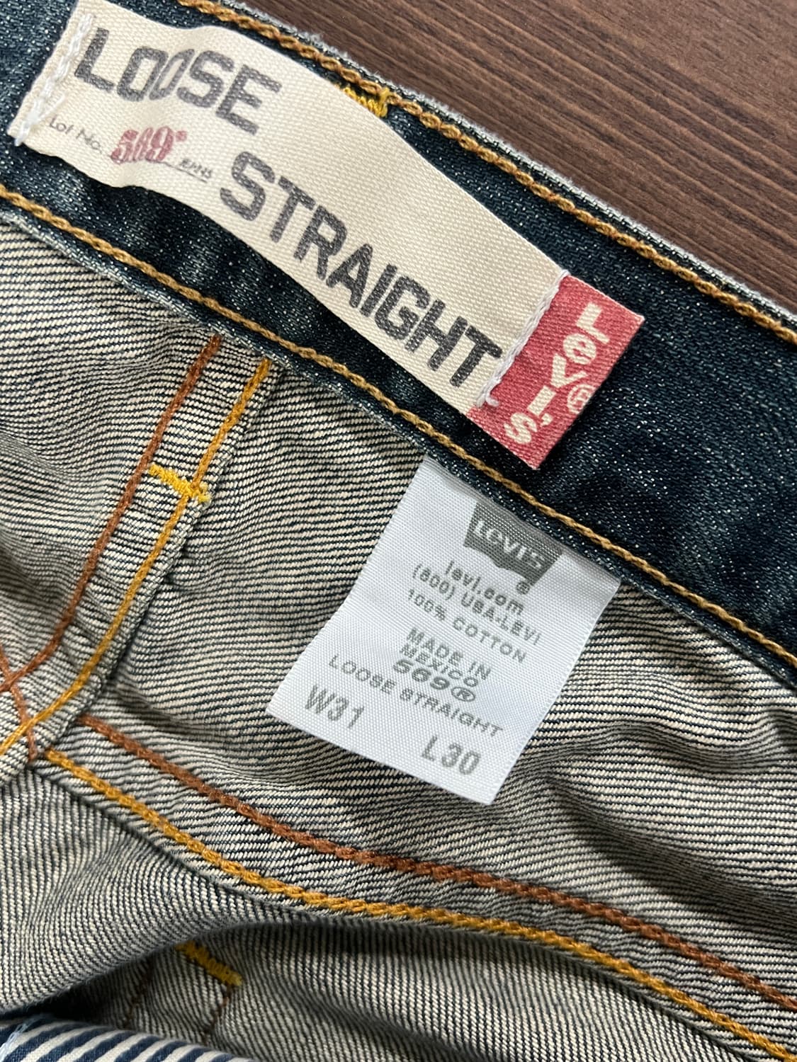 00‘s Levis 리바이스 569 루즈 스트레이트 데님 팬츠 상품이미지8