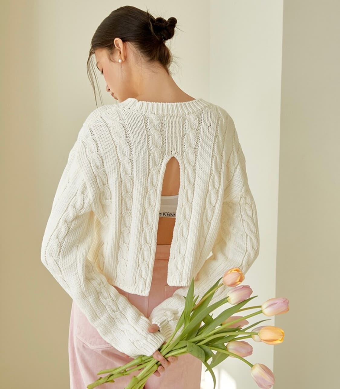 리엘 크롭 니트 아이보리 상품이미지3