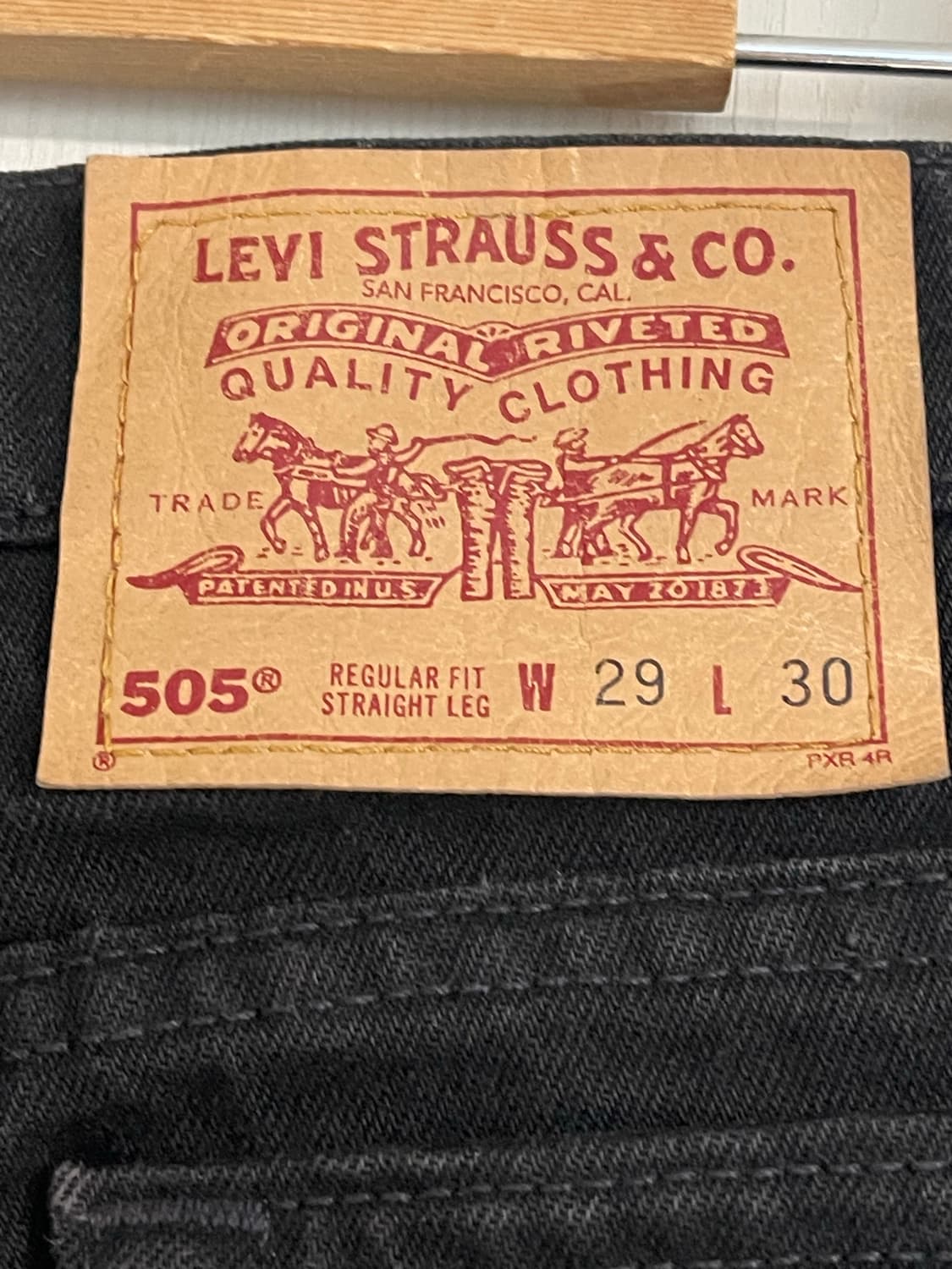 리바이스 made in USA 505 블랙진 29/30(기장수선) 상품이미지6