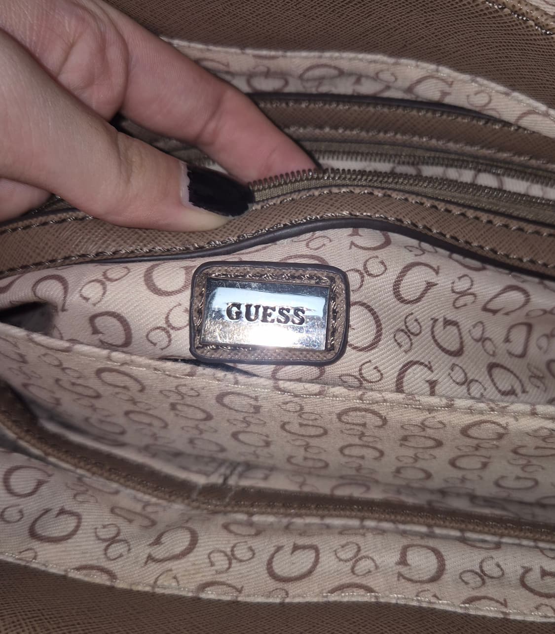 Guess 게스 베이지 레더 숄더백 상품이미지3