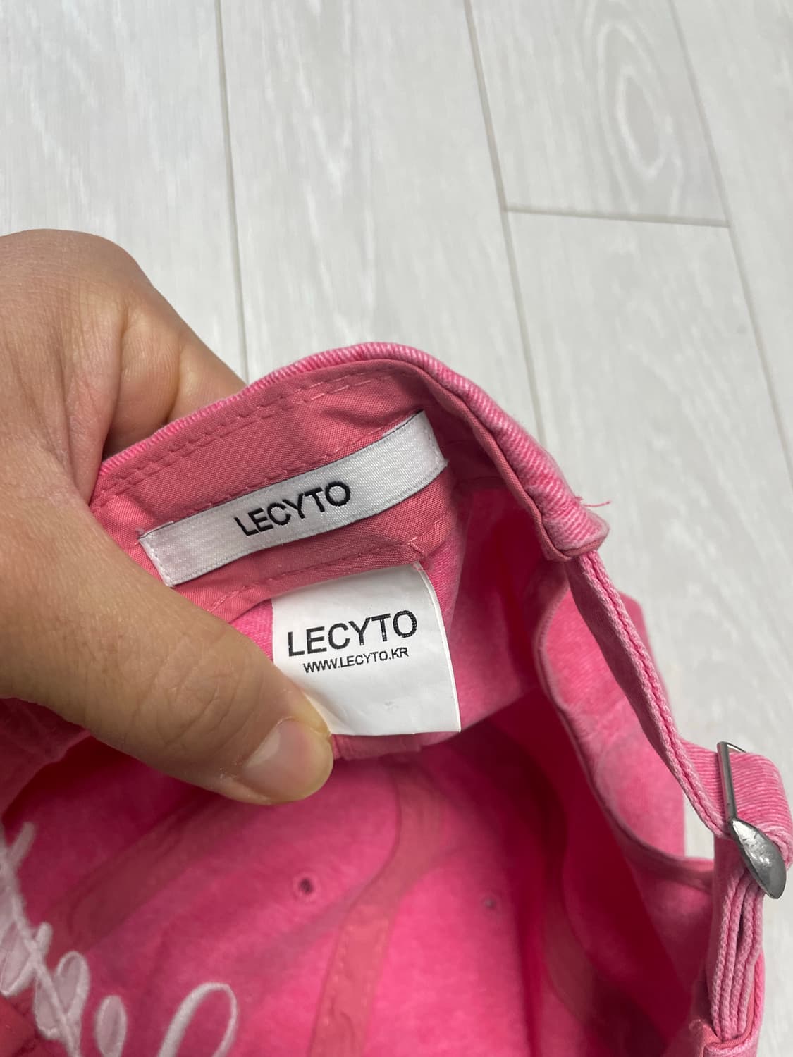 레씨토 WASHED LOGO BALL CAP_[PINK] 상품이미지3