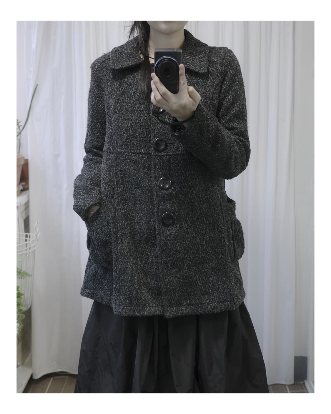Fur charcoal coat 상품이미지8