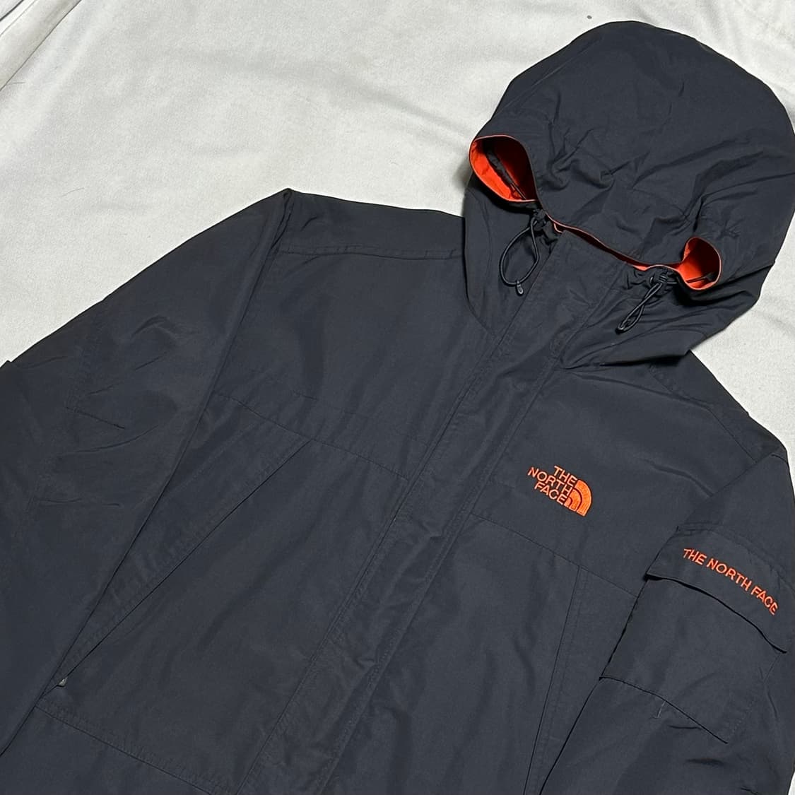 90 노스페이스 암포켓 챠콜 후드 바람막이  상품이미지1