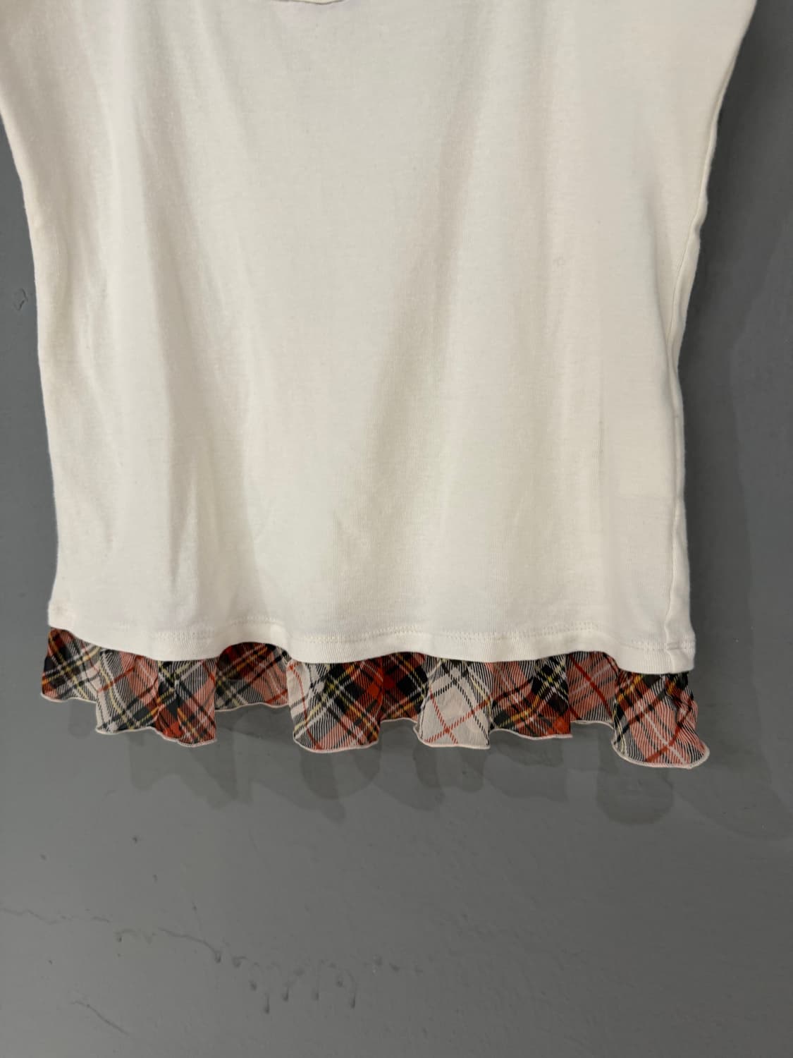 lest lose check pattern layered top 상품이미지7