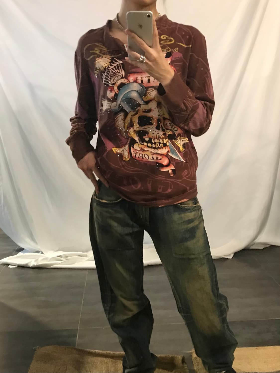 Ed Hardy Burgundy Long Sleeve 상품이미지8