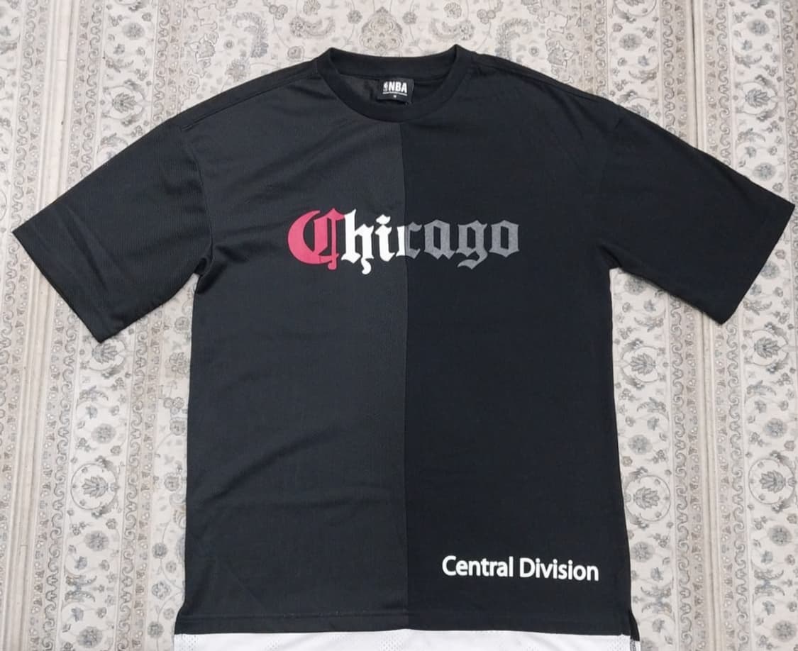 (새상품) NBA 시카고 불스 컬러블록 센트럴 디비젼 반팔티 M 상품이미지1