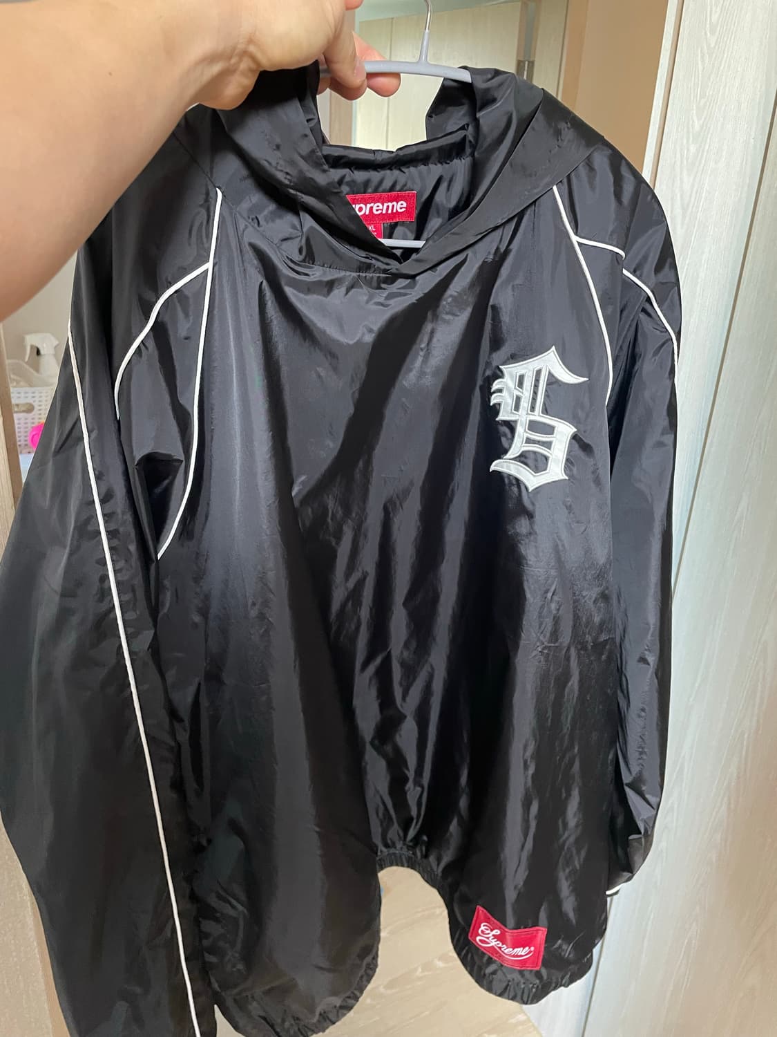 슈프림 후드 웜업 풀오버 블랙 상품이미지5