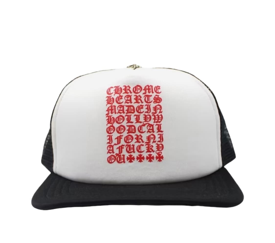 Chrome hearts 아이차트 트러커 햇 블랙 화이트레드 상품이미지1