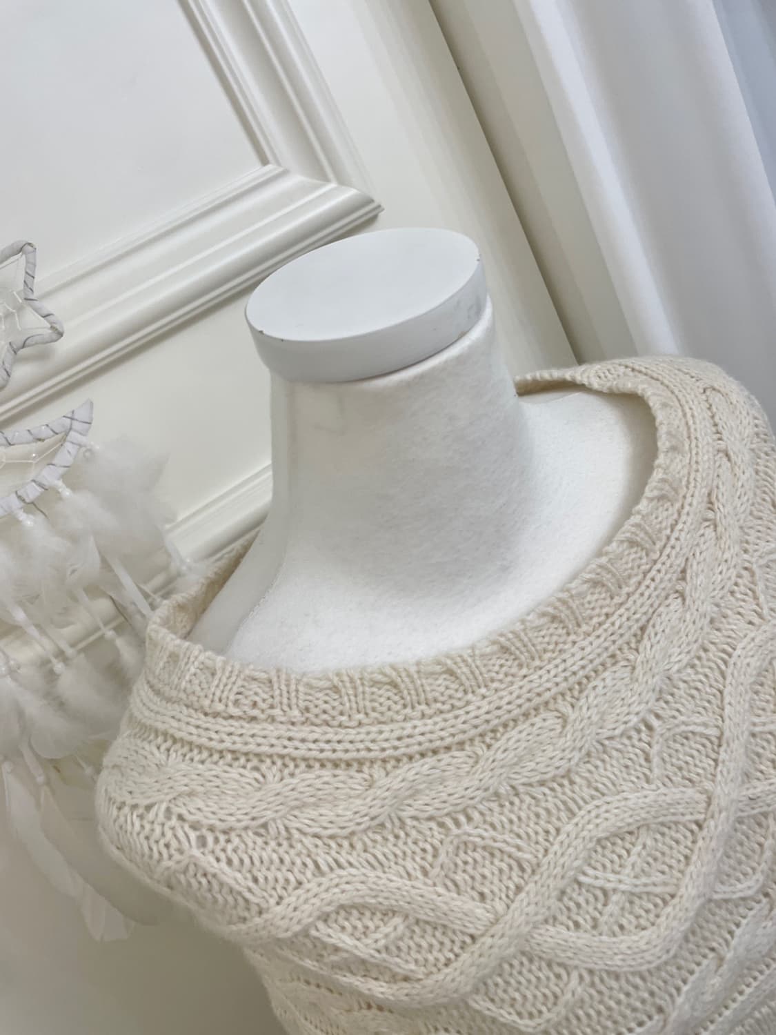 EARTH ivory twist point wool sweater 상품이미지7