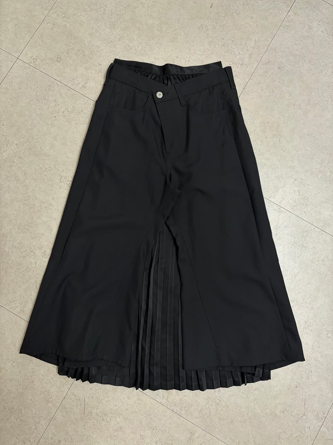 준야 와타나베 블랙 패널 스커트 XS 상품이미지1