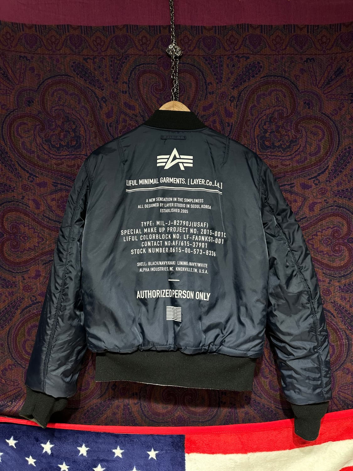 알파인더스트리 x 라이풀 MA1 항공점퍼 상품이미지10