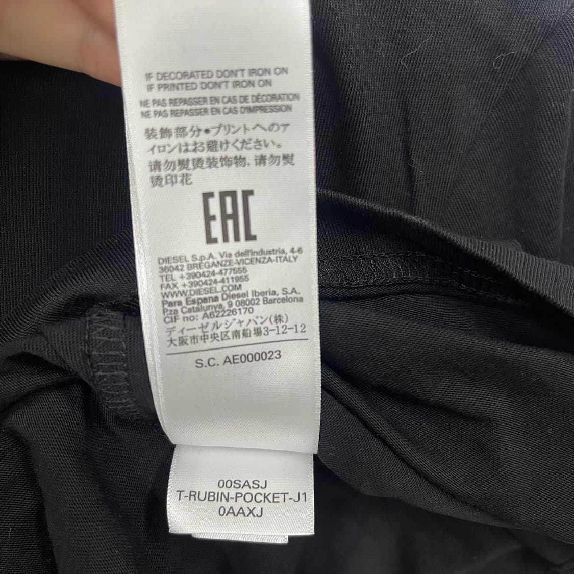디젤 블랙 반팔티 상품이미지8