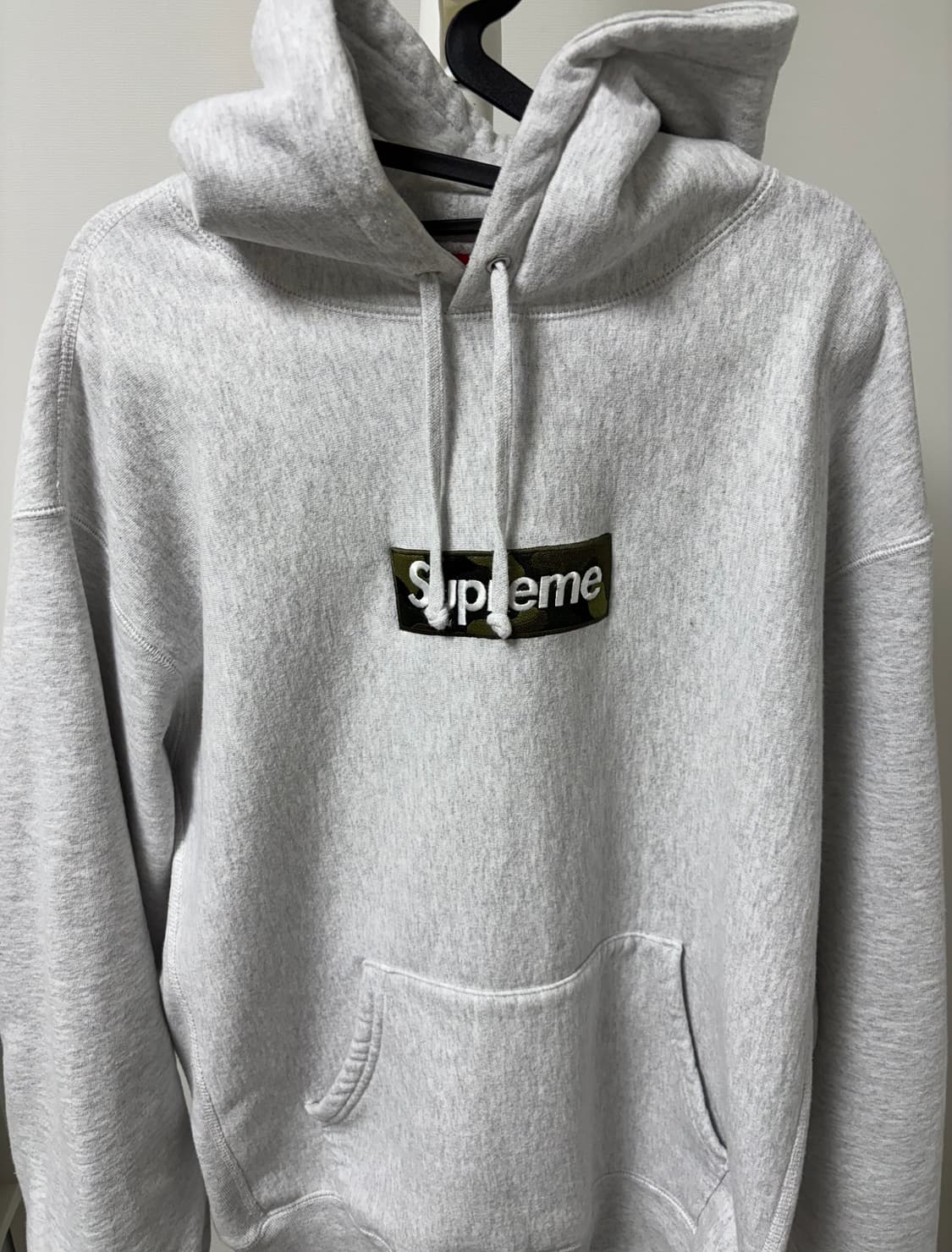 슈프림 박스로고 후드 스웨트셔츠 애쉬 그레이 - 23FW 상품이미지1