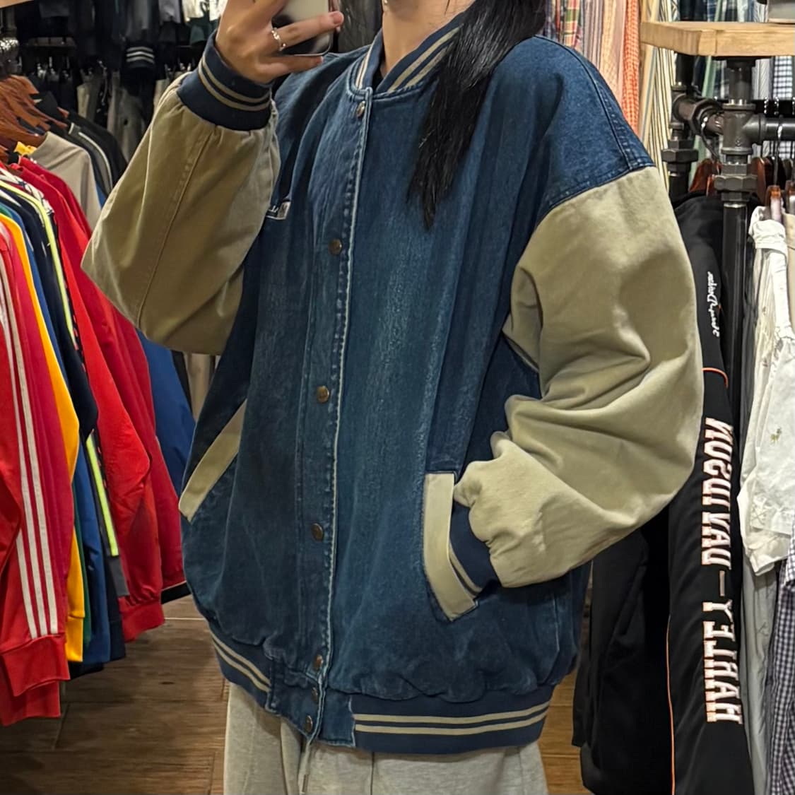 [HI] VTG 데님바시티자켓 중청 상품이미지3