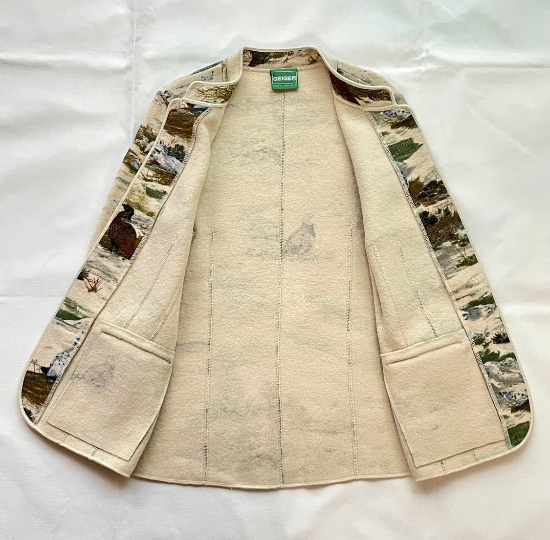 GEIGER 가이거 오스트리아 타페스트리 노카라 자켓 가디건 상품이미지5