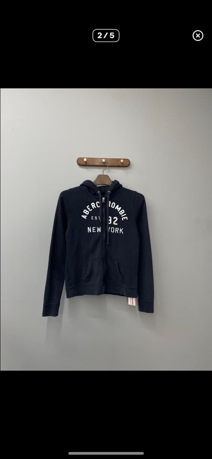 아베크롬비 네이비 로고패치 후드집업 A3011 상품이미지2