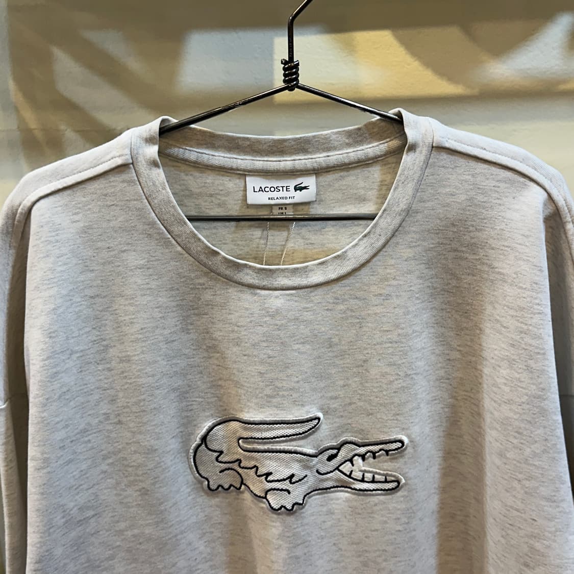 라코스테 빅로고 맨투맨 티셔츠 회색 L 상품이미지2