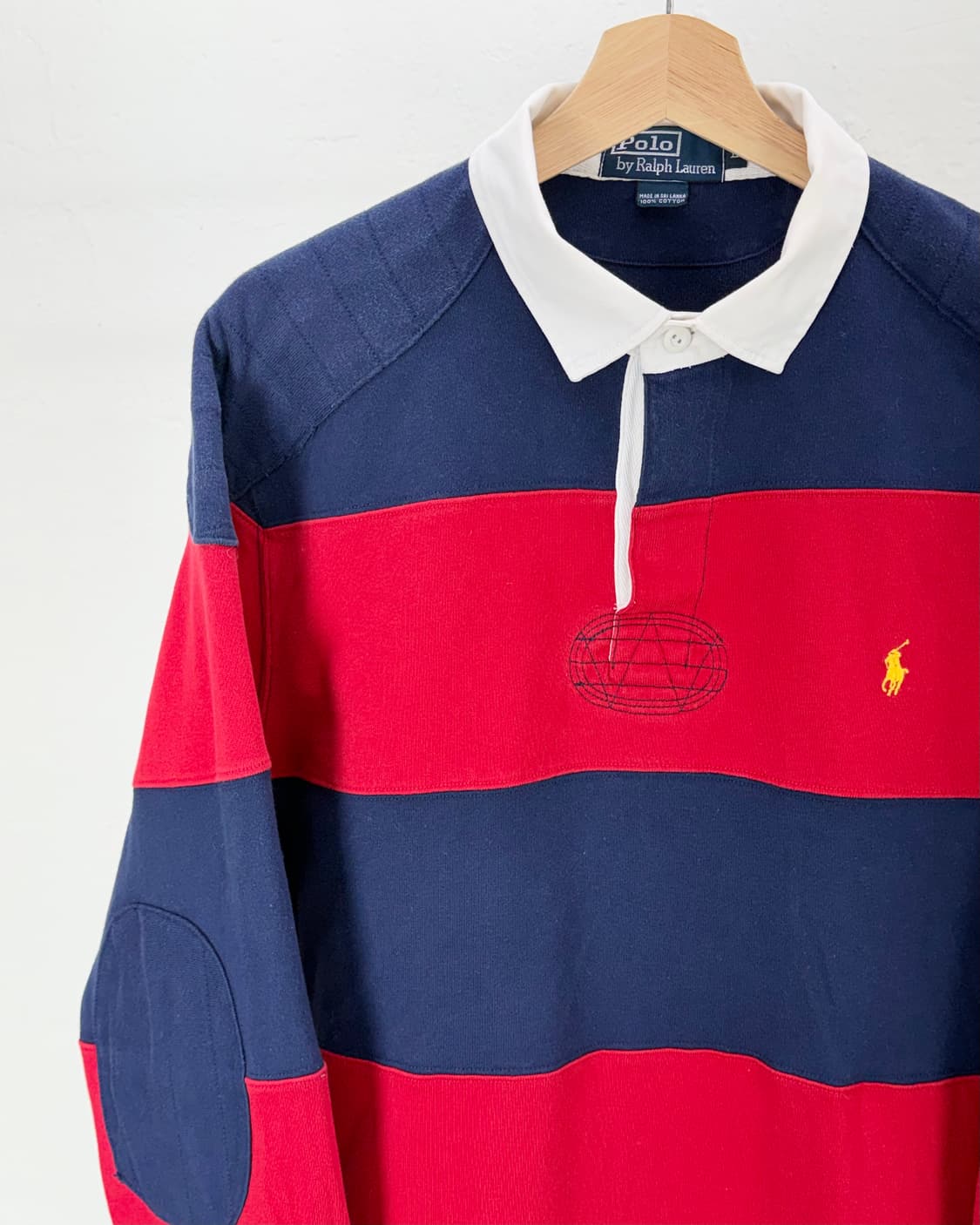 폴로 랄프로렌 엘보 패치 스트라이프 포니 럭비 셔츠 상품이미지2
