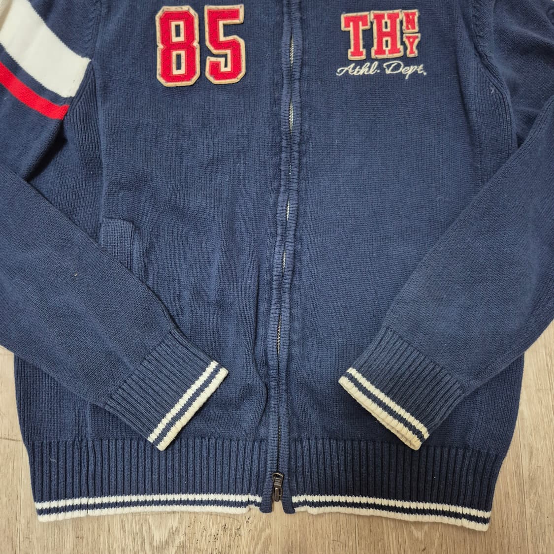 타미힐피거 올드스쿨 니트집업 상품이미지3