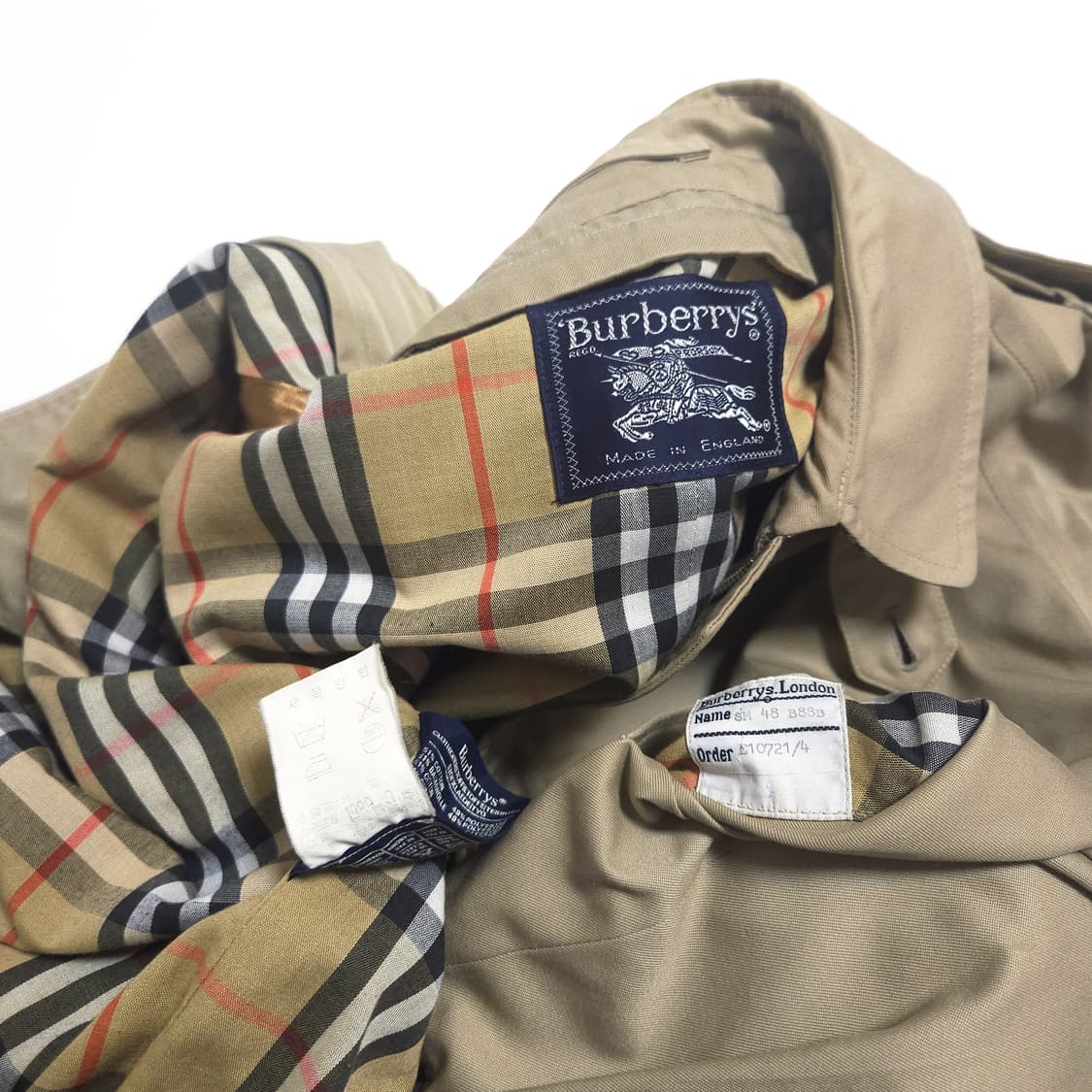 버버리 80s 노바체크 숏 트렌치 자켓 상품이미지8