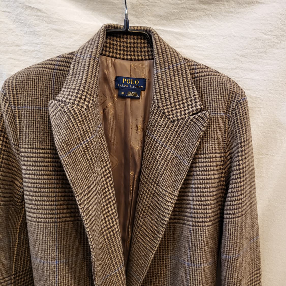 폴로 랄프로렌 체크패턴 헤링본 벨트 롱 코트 상품이미지3