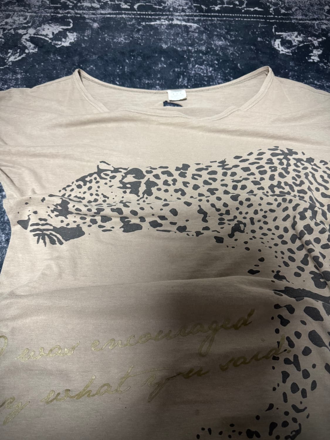 Leopard print slim t-shirt 상품이미지2