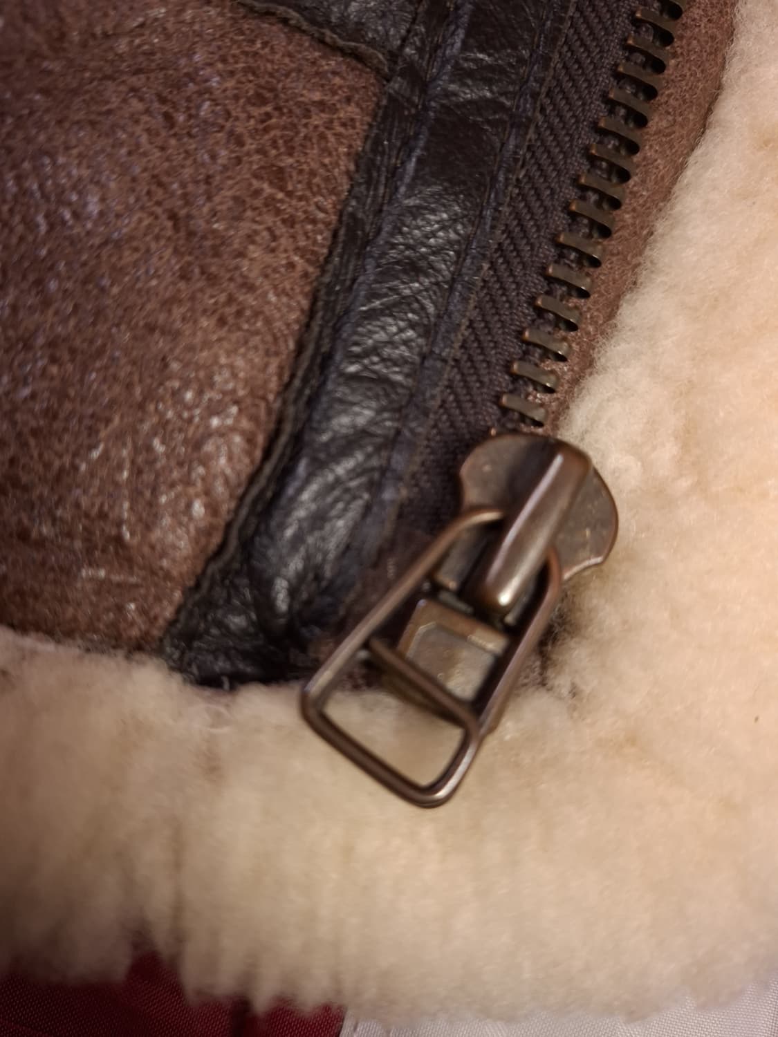 90's 국내산 미공군 B-3 TYPE 리얼레더 항공폭격기 무스탕 상품이미지5