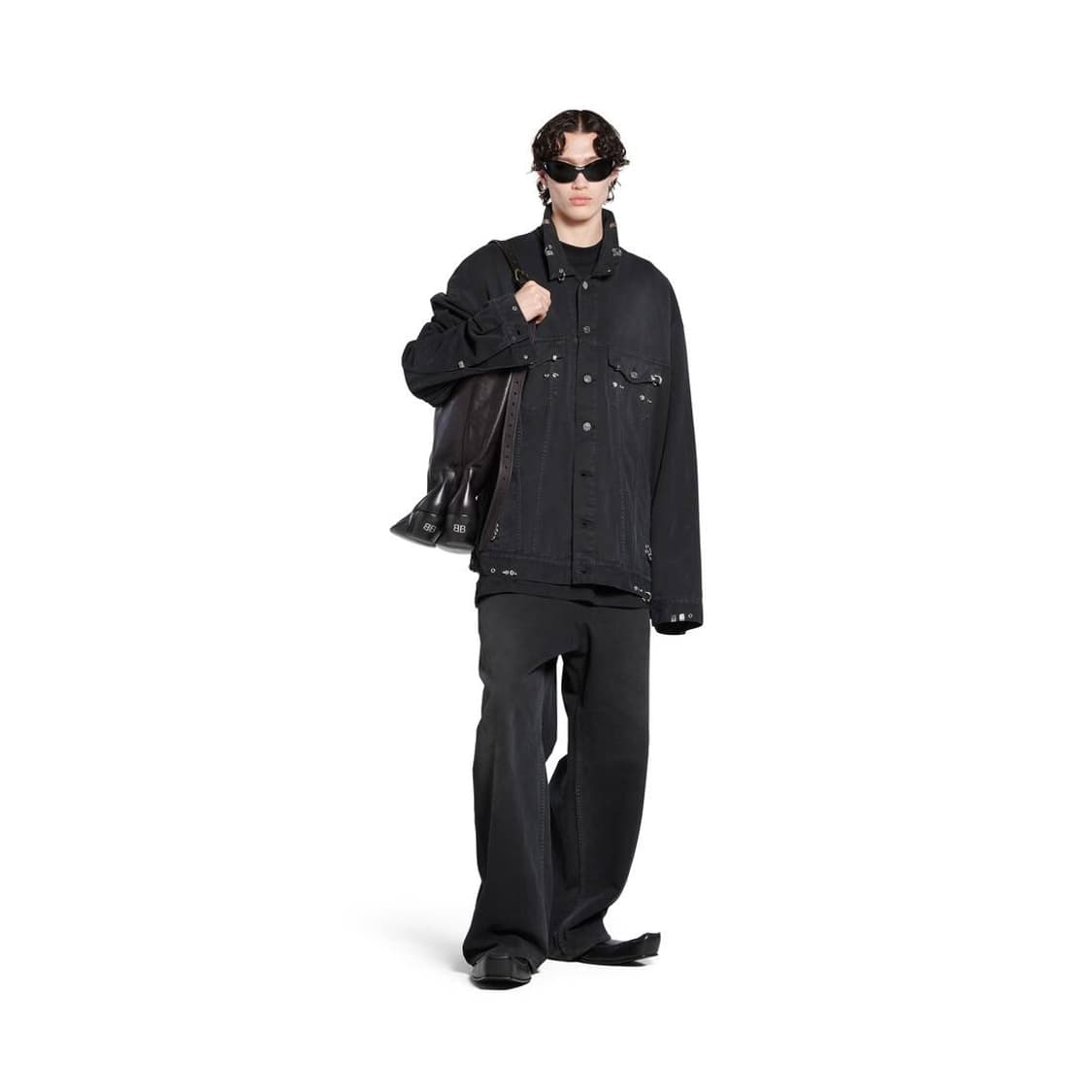 발렌시아가 피어싱 데님 자켓 블랙 1사이즈 상품이미지1