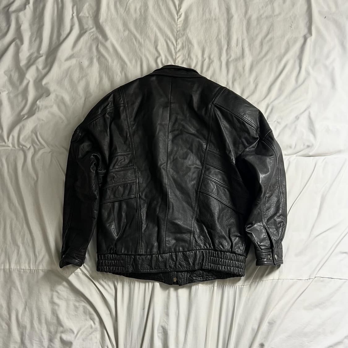 90s 빈티지 소가죽 블루종 자켓 웨스턴 상품이미지2