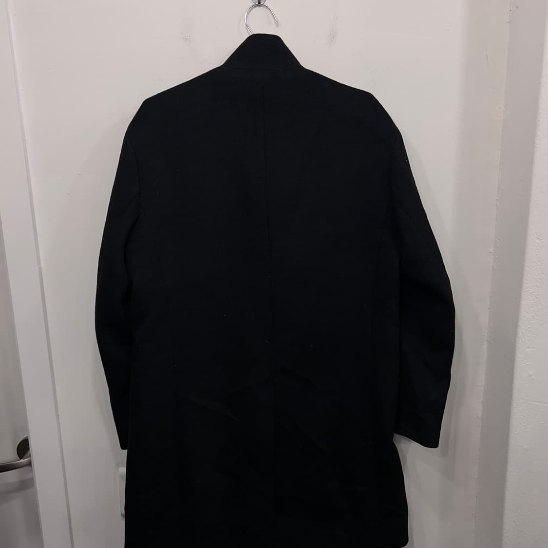 지이크 남성 하이넥 카라 헤비 울 집업 롱코트 상품이미지6