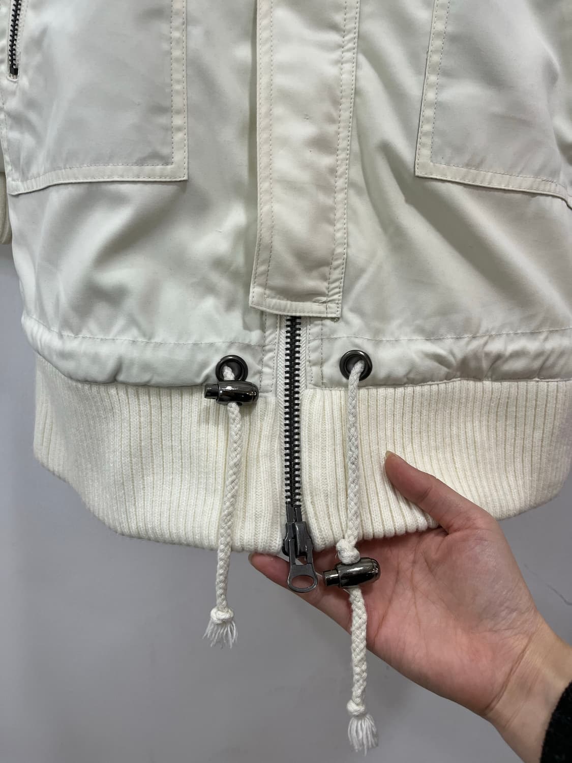 메종길피 락펑크 락시크 화이트 메탈버클 롱자켓  상품이미지6