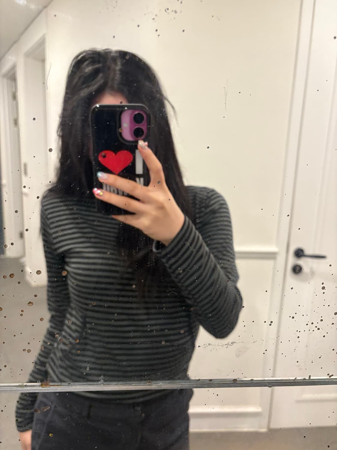 스트라이프 슬림핏 후디 상품이미지1