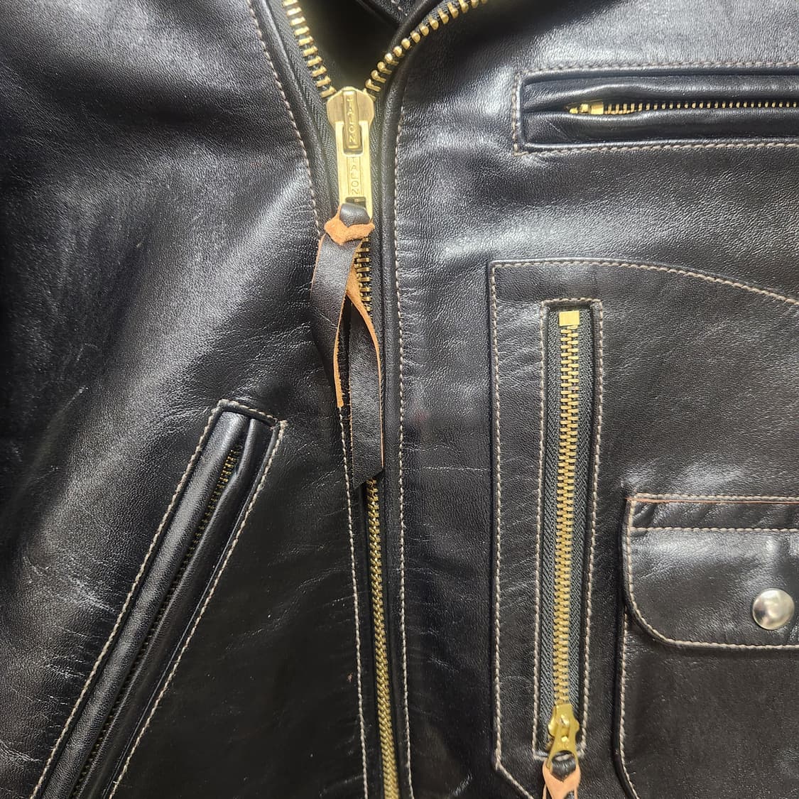 리얼시몬스 j24더블 라이더자켓 차심 말가죽 상품이미지2